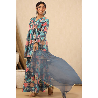 blue-floral-printed-muslin-sharara-suit-1