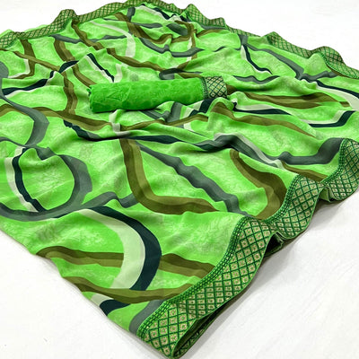 i-green-printed-georgette-saree