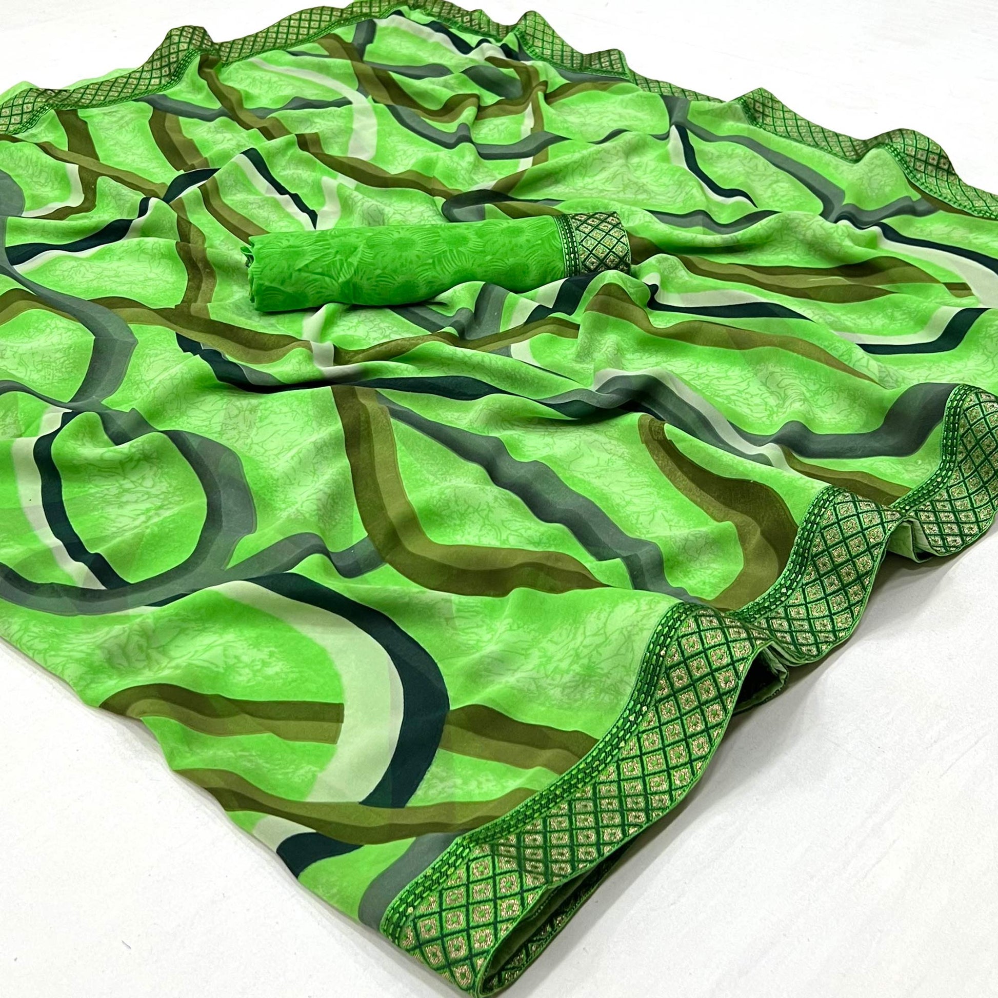 i-green-printed-georgette-saree