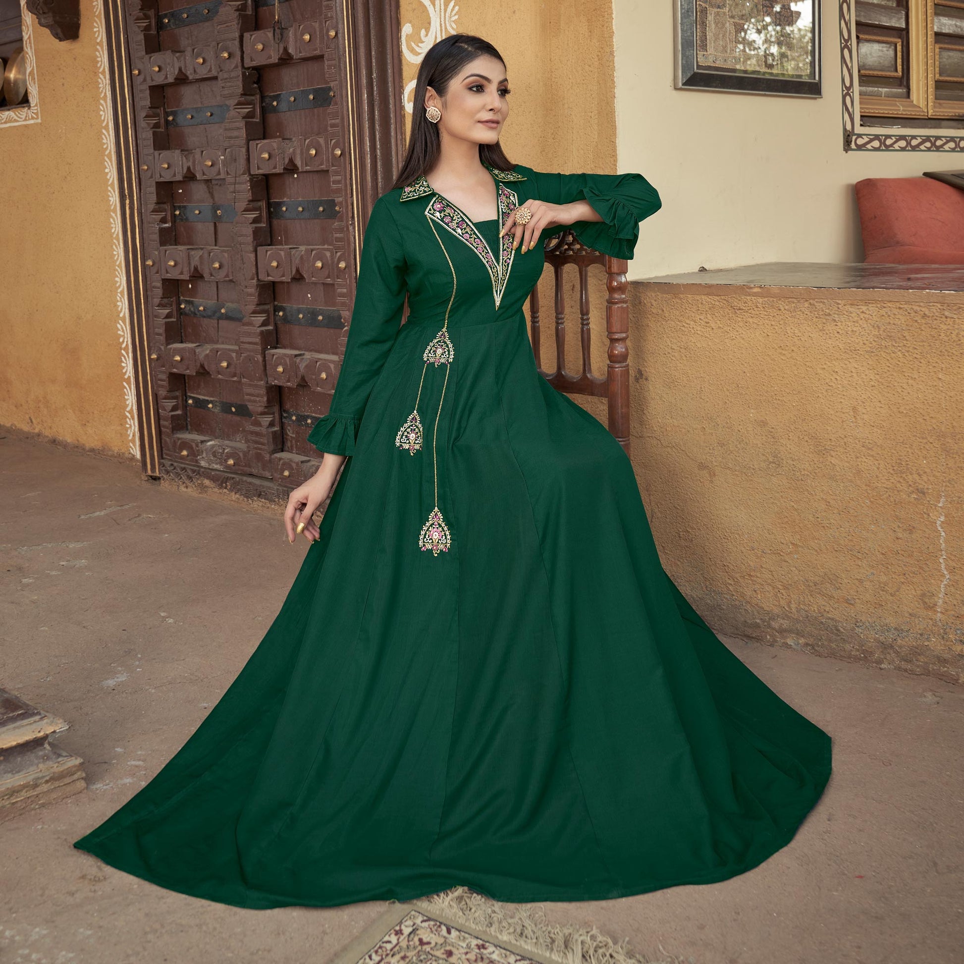 green-floral-embroidered-muslin-gown