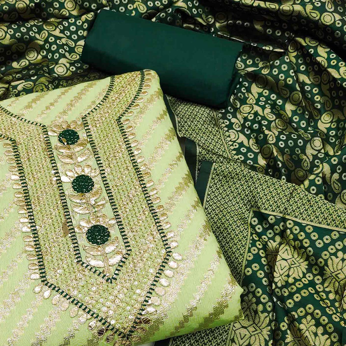 green-woven-with-embroidered-chanderi-dress-material-1