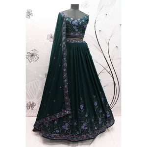 green-sequins-embroidered-georgette-lehenga-choli