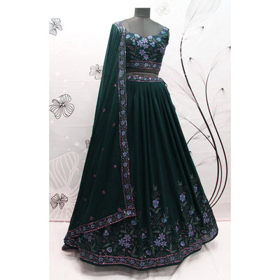 green-sequins-embroidered-georgette-lehenga-choli