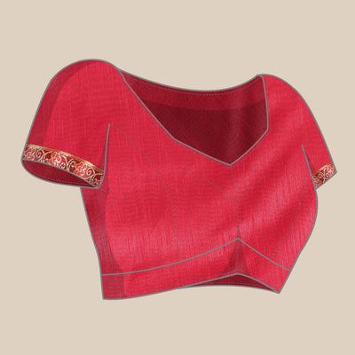 Maroon Floral Foil Printed Zomato Saree