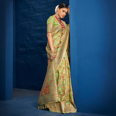 green-woven-art-silk-saree-with-tassels-10
