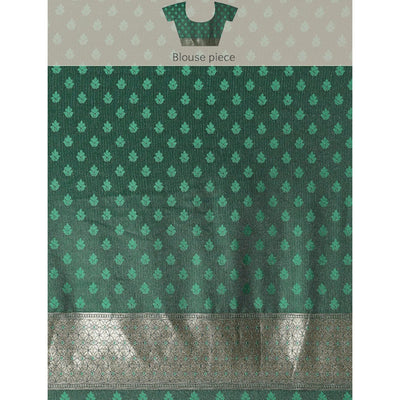 green-woven-kanjivaram-silk-saree-withtassels