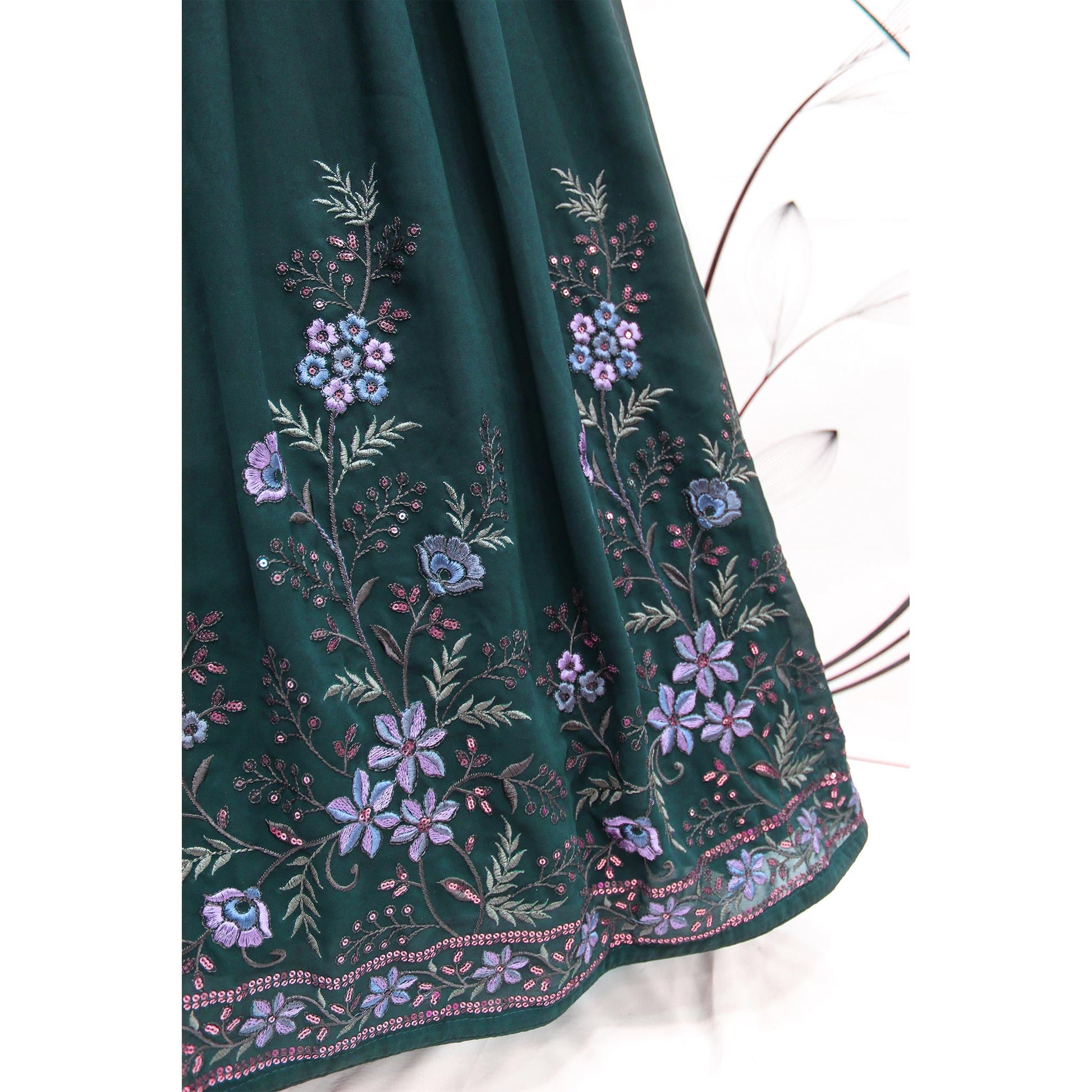 green-sequins-embroidered-georgette-lehenga-choli