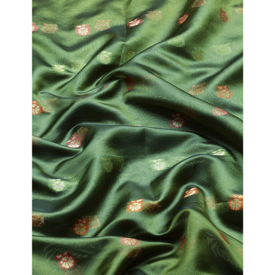 Mehendi Woven Organza Saree