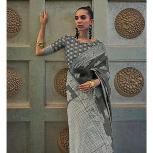 grey-lucknowi-sequins-embroidered-art-silk-saree