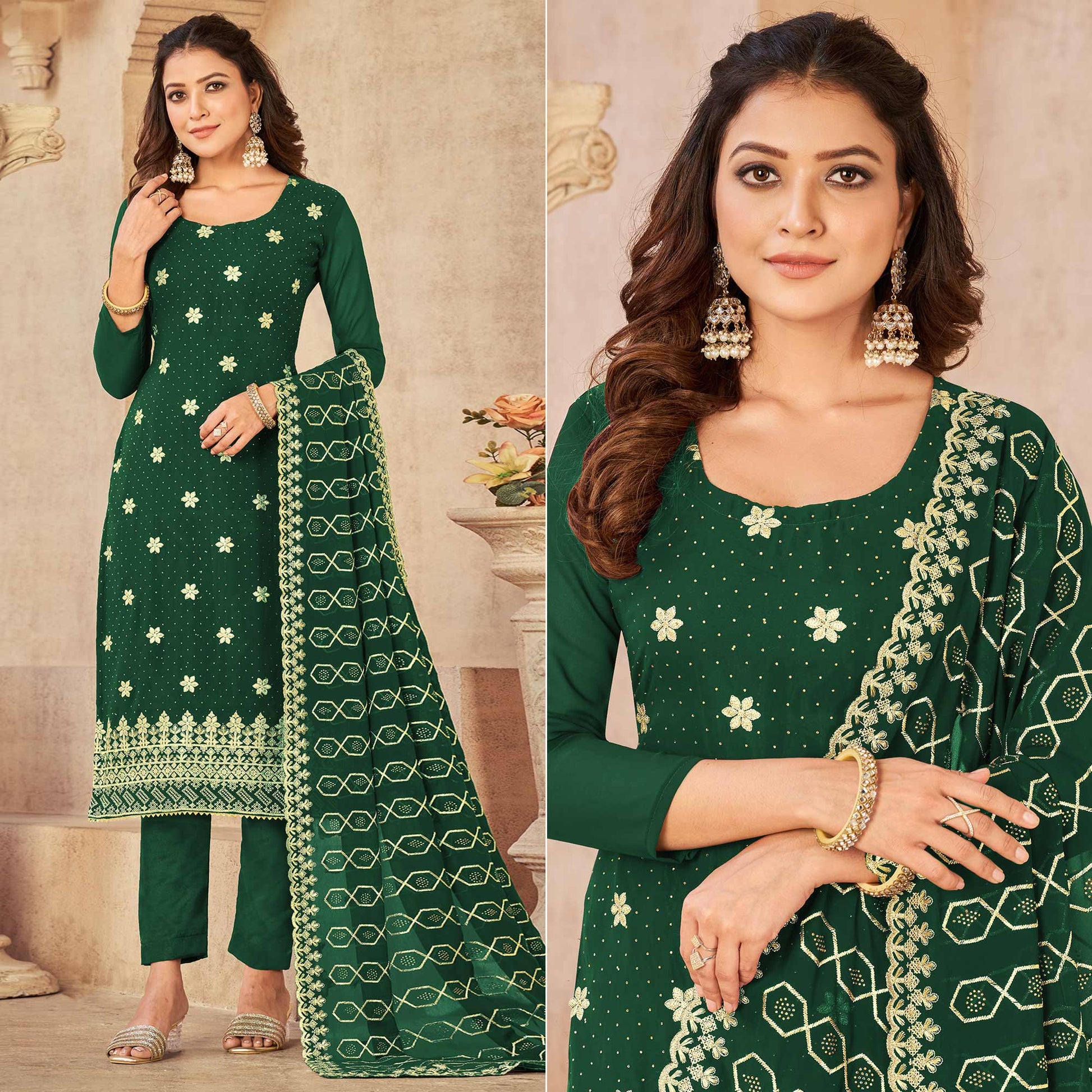green-embroidered-georgette-suit