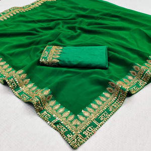 green-embroidered-border-georgette-saree