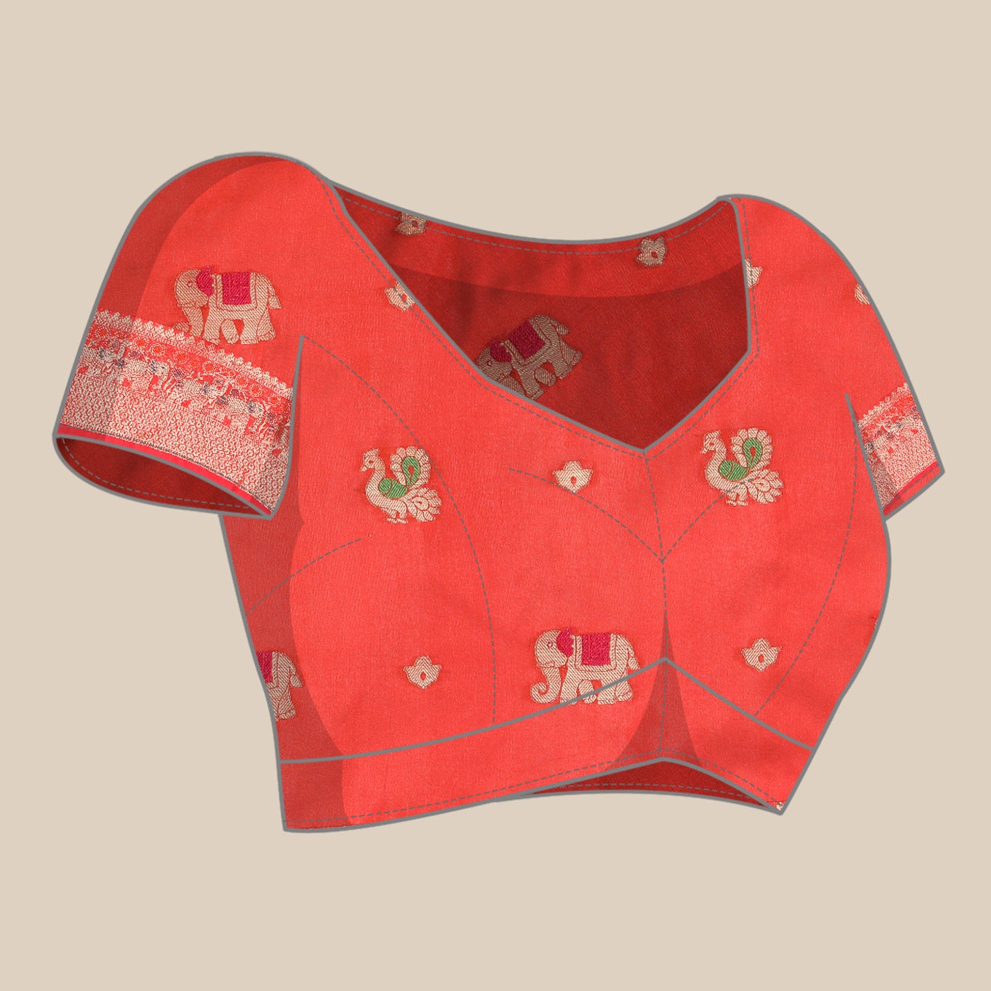 Grey Woven Organza Saree