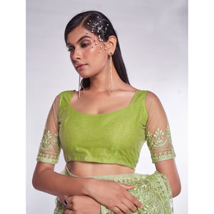 green-floral-embroidered-net-saree