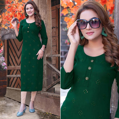 9-green-sequins-embroidered-rayon-kurti