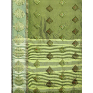 Mehendi Woven Organza Saree