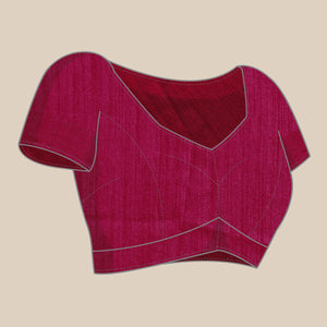 Magenta Purple Embroidered With Swarovski Work Viscose Saree