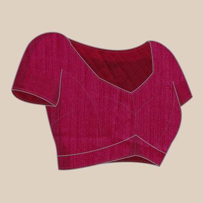 Magenta Purple Embroidered With Swarovski Work Viscose Saree