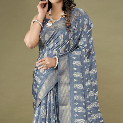 grey-floral-printed-dola-silk-saree