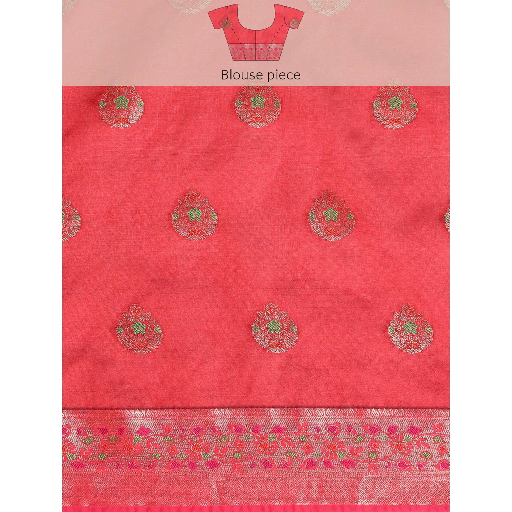 Grey Woven Organza Saree