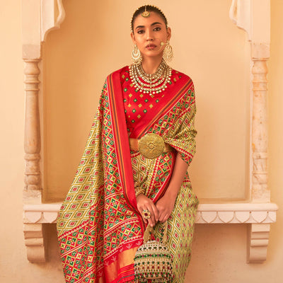 d-green-printed-tussar-silk-saree-with-tassels