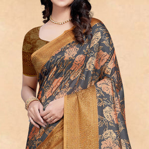 grey-floral-digital-printed-tussar-silk-saare