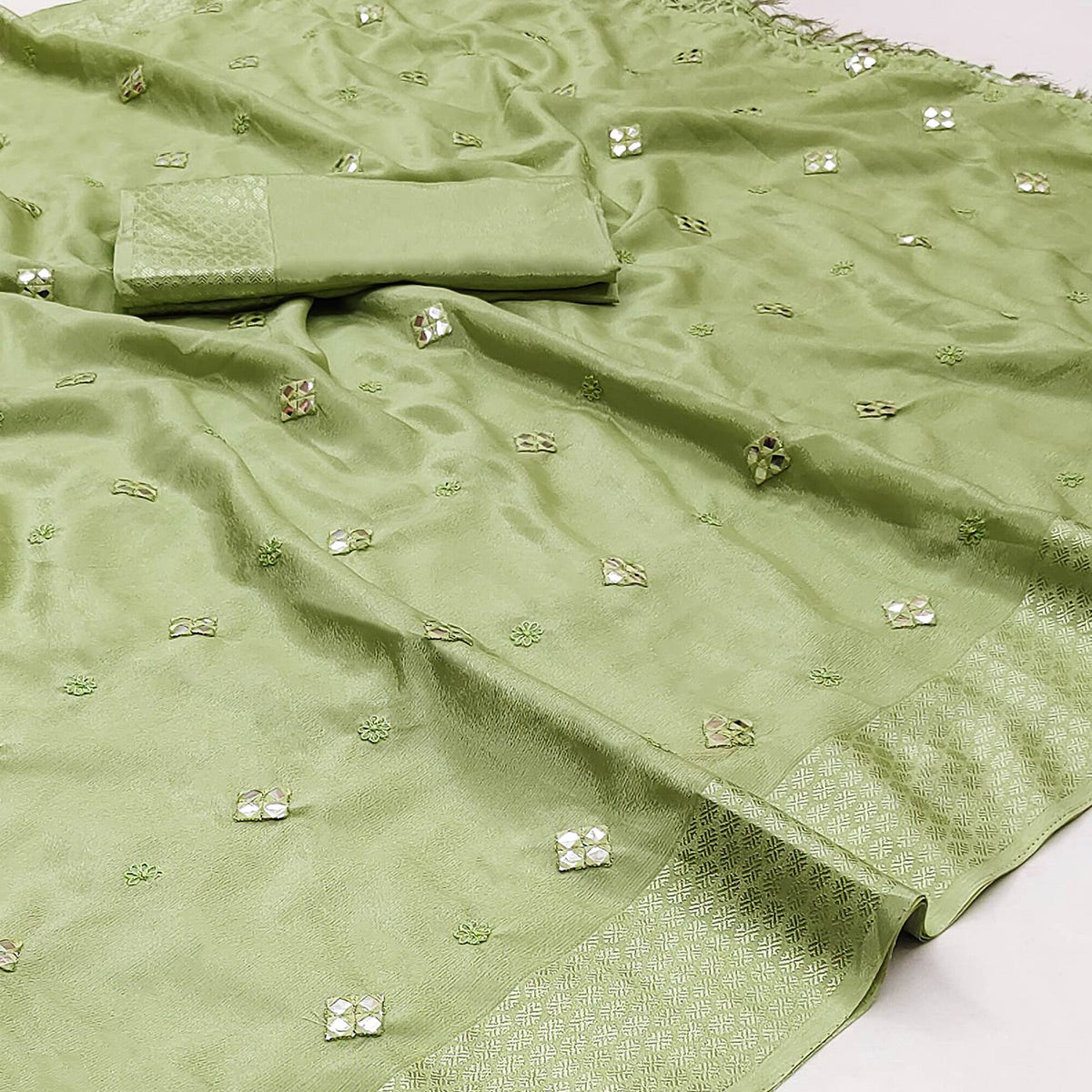 green-floral-embroidered-chiffon-saree