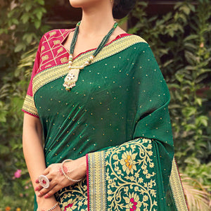 green-embroidered-with-stone-work-vichitra-silk-saree