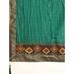 green-solid-vichitra-silk-saree-with-fancy-border