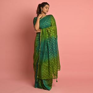 green-teal-foil-printed-poly-cotton-saree