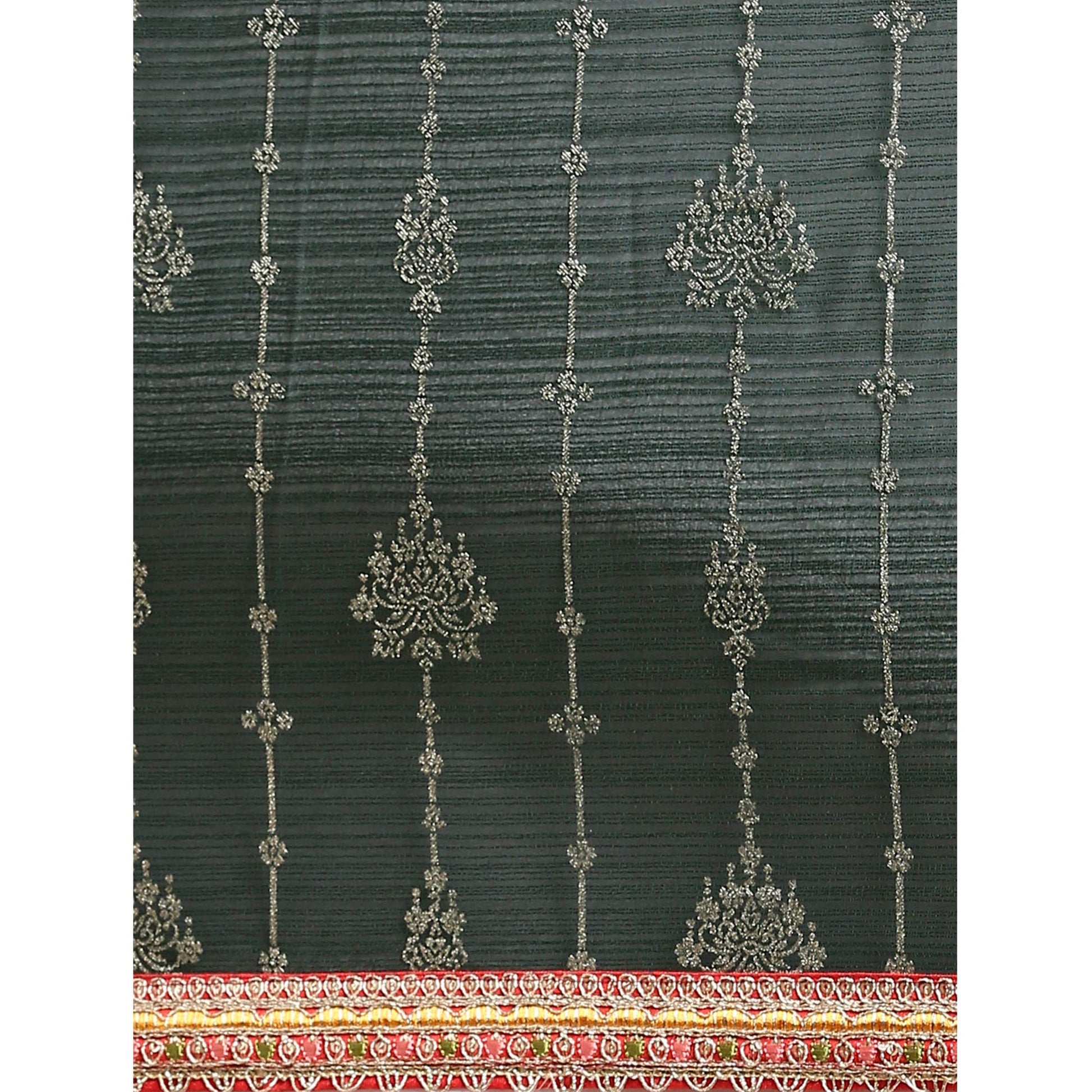 green-foil-printed-with-fancy-border-zomato-silk-saree