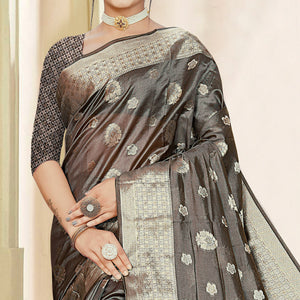grey-floral-woven-organza-saree-3