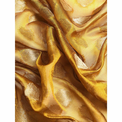 Mehendi Green Woven Organza Silk Saree With Tassels