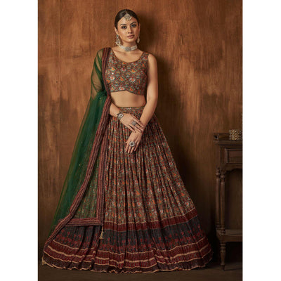 green-printed-with-sequins-work-georgette-lehenga-choli