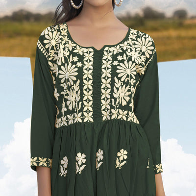 green-floral-embroidered-rayon-tunic