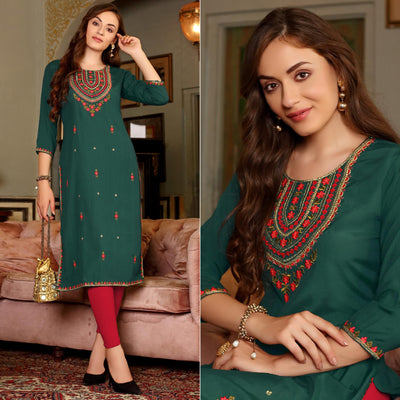 a-green-floral-embroidered-muslin-kurti