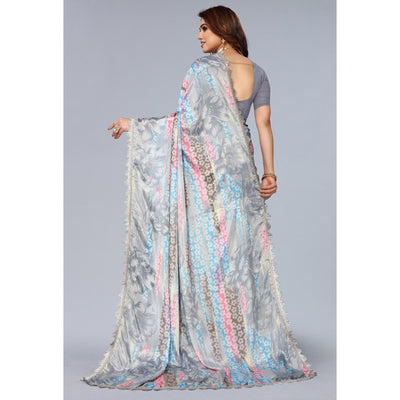 grey-floral-printed-art-silk-saree-with-crochet-border-1