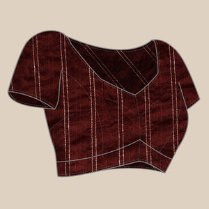 Maroon Swarovski With Embroidery Work Chiffon Saree