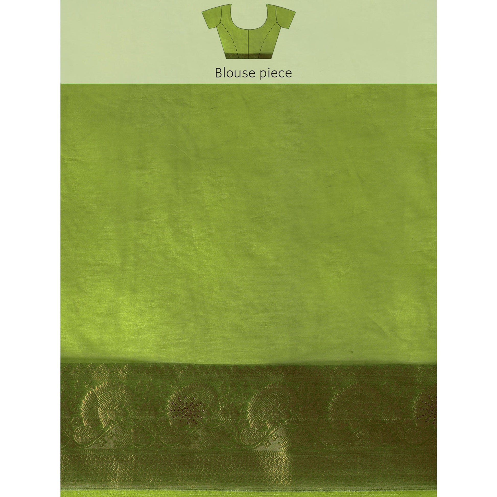 Mehendi Green Floral Embroidered Organza Saree