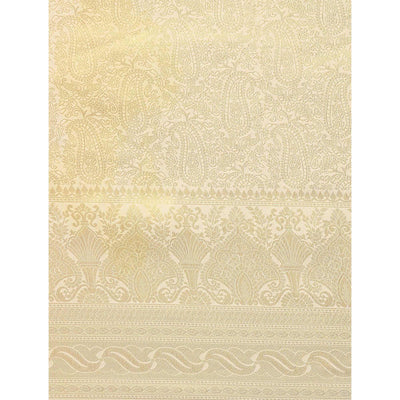 Cream Woven Kanjivaram Silk Saree