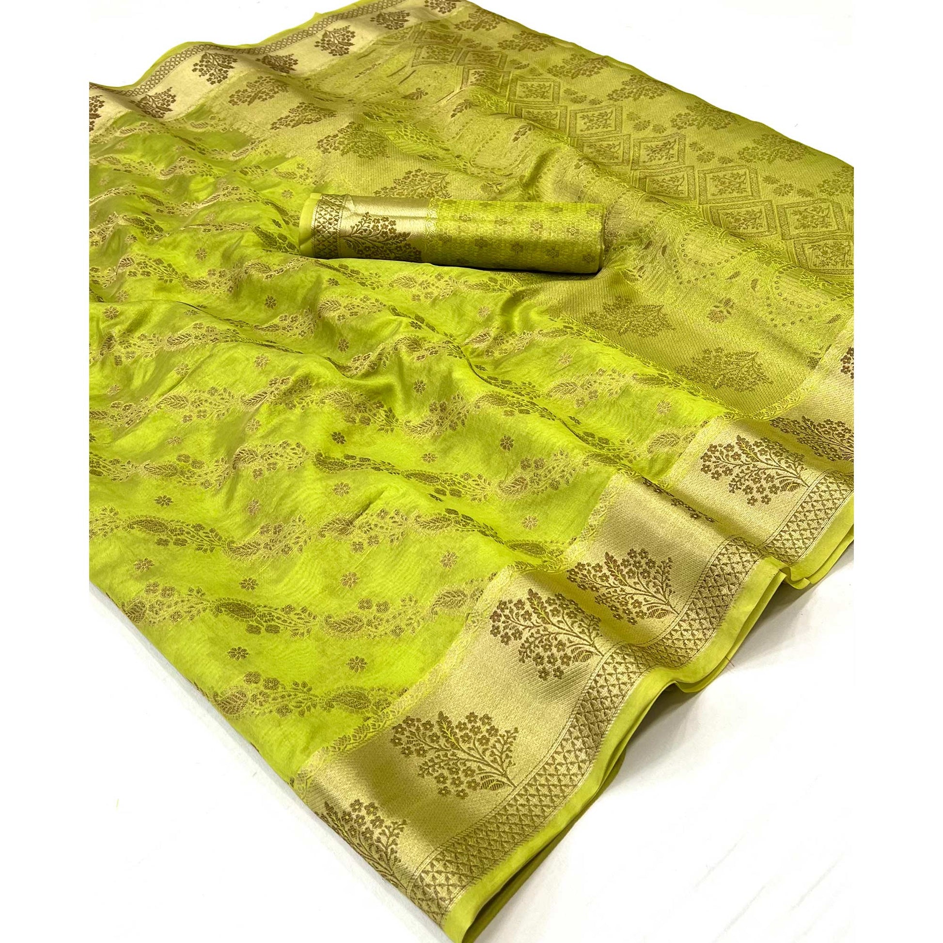 green-floral-woven-organza-saree-1