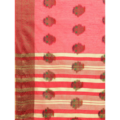 Gajari Woven Cotton Silk Saree