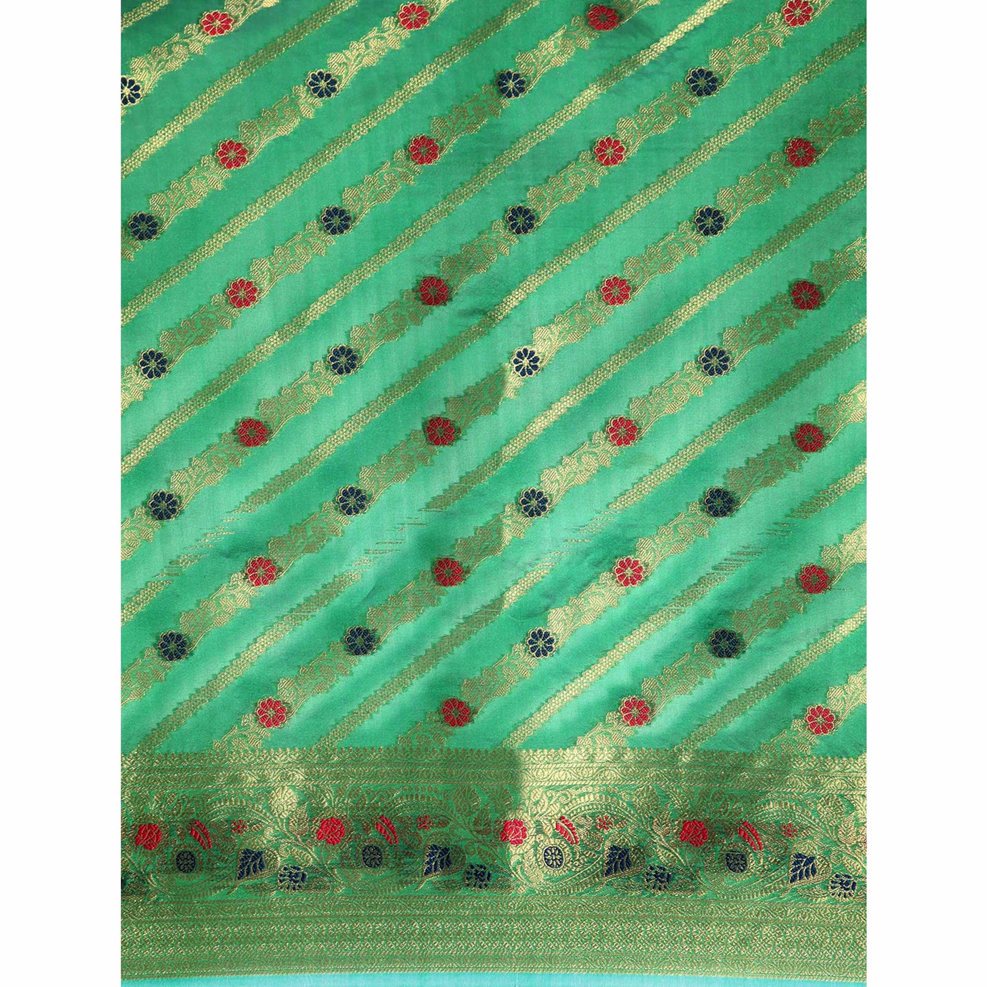 green-floral-woven-organza-silk-saree-1