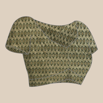 Mehndi Green Swaroski Work With Woven Border Satin Saree