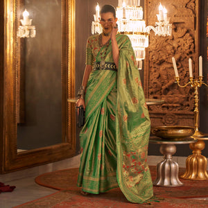 green-woven-art-silk-saree-with-tassels-12