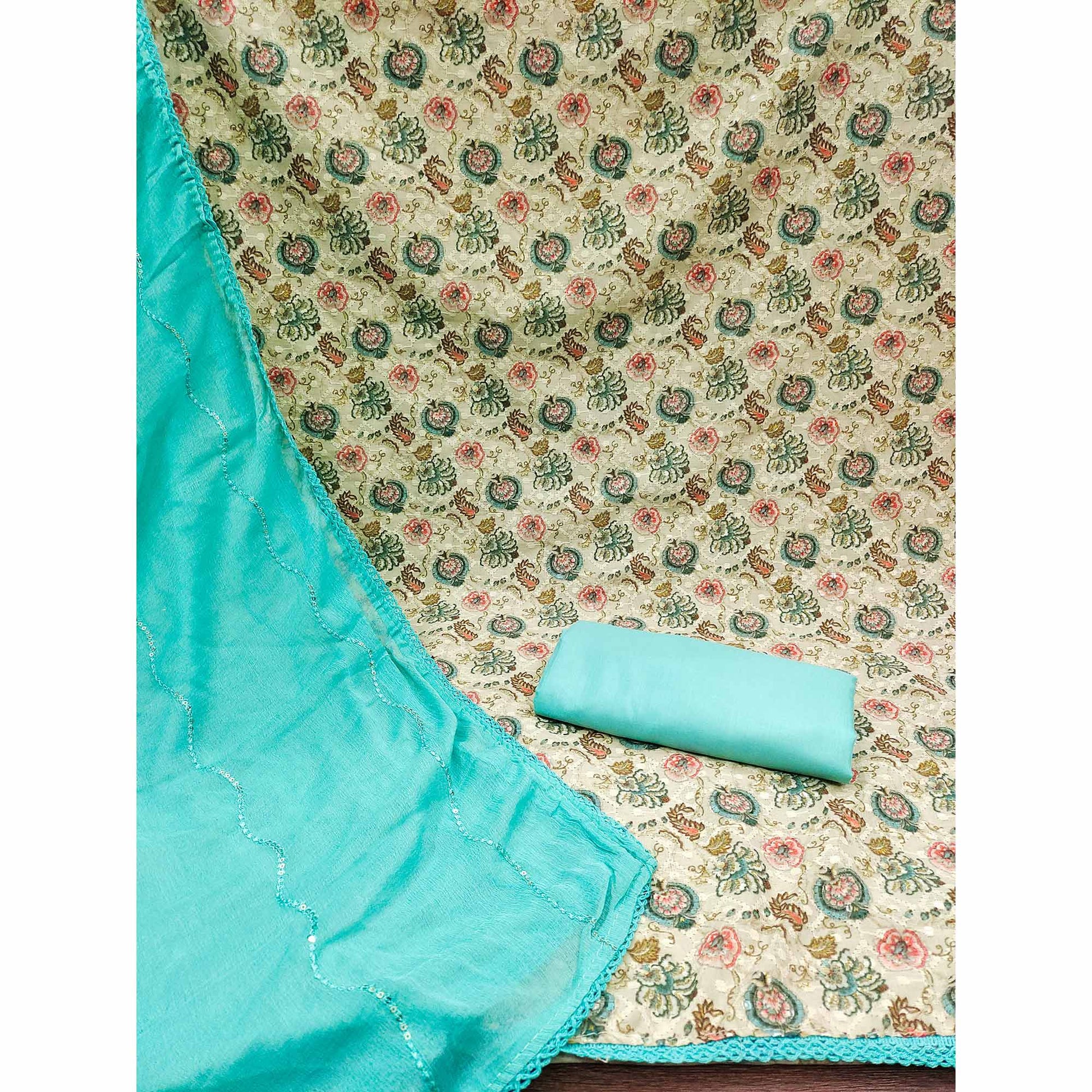 green-digital-printed-poly-cotton-dress-material