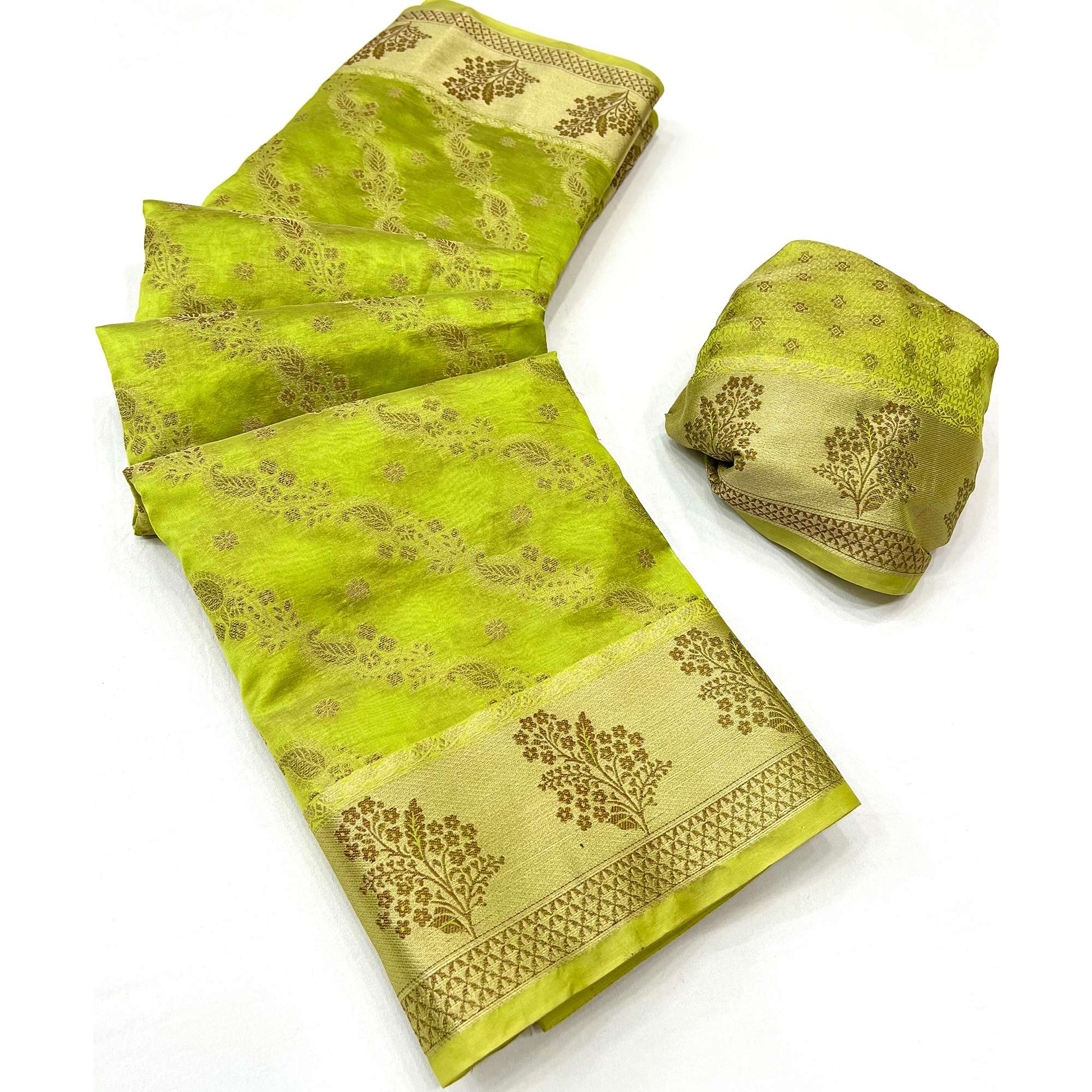 green-floral-woven-organza-saree-1