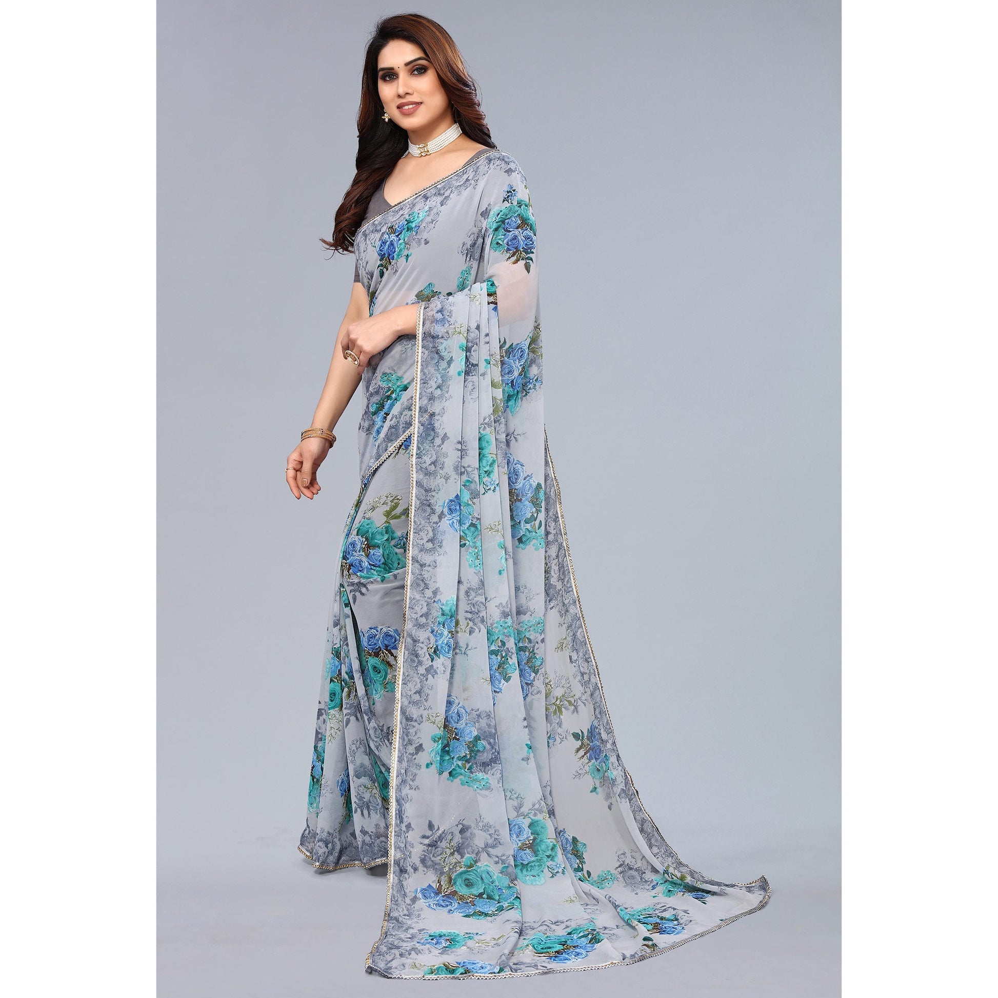 grey-floral-printed-georgette-saree-5