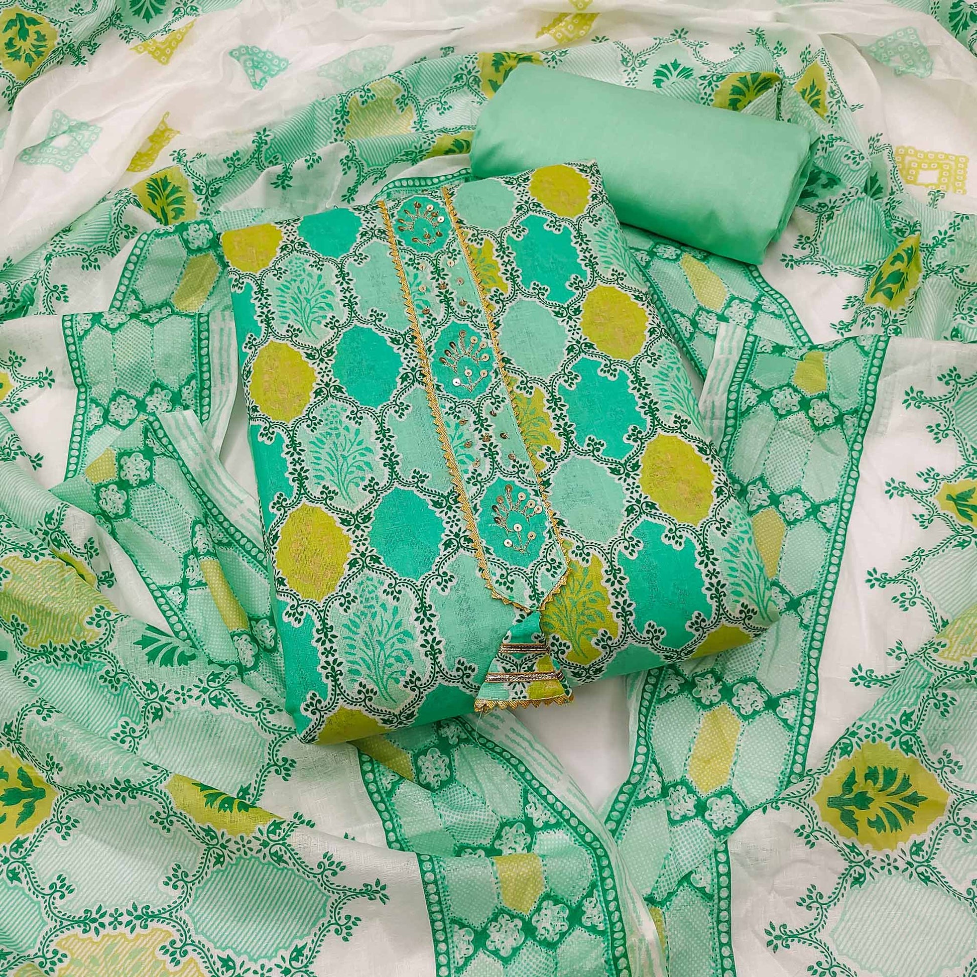 green-printed-pure-cotton-dress-material-1