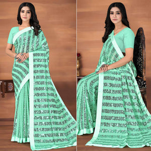 green-festive-wear-sequence-embroidered-georgette-saree-142832