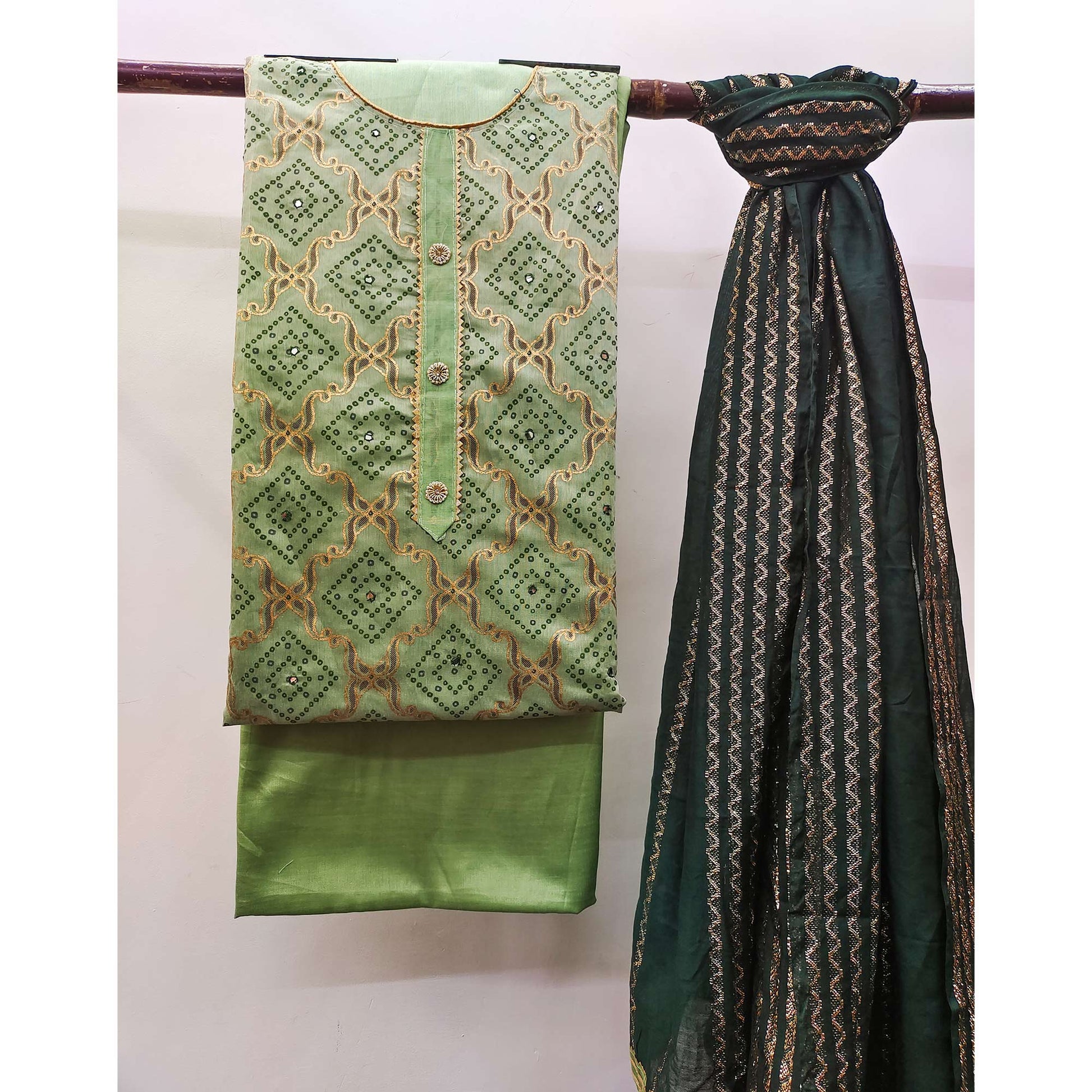 green-embroidered-chanderi-dress-material-5